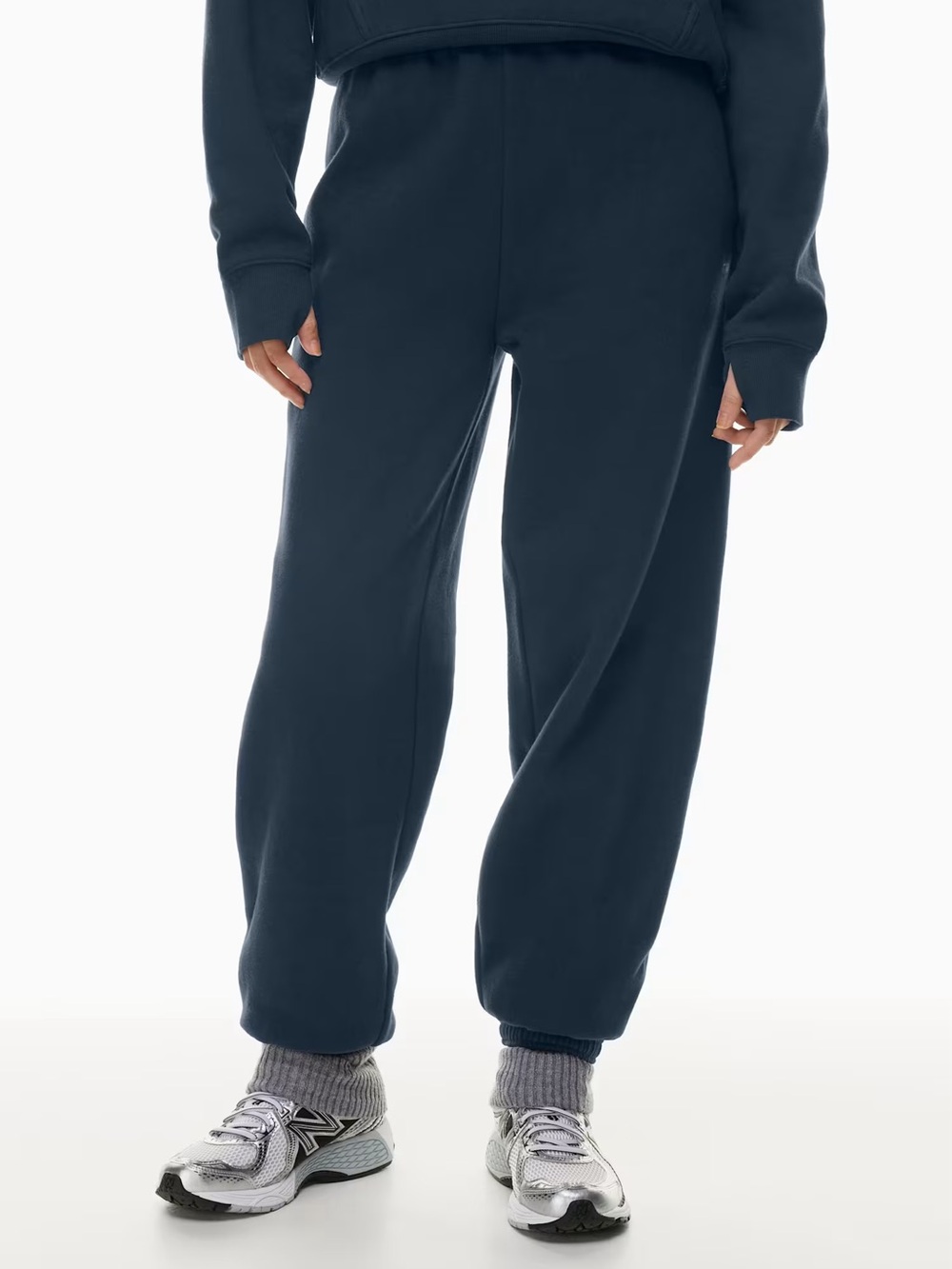 TNA Aritzia Cozy Fleece Mega Sweatpant (Admiral/ Navy Blue)
